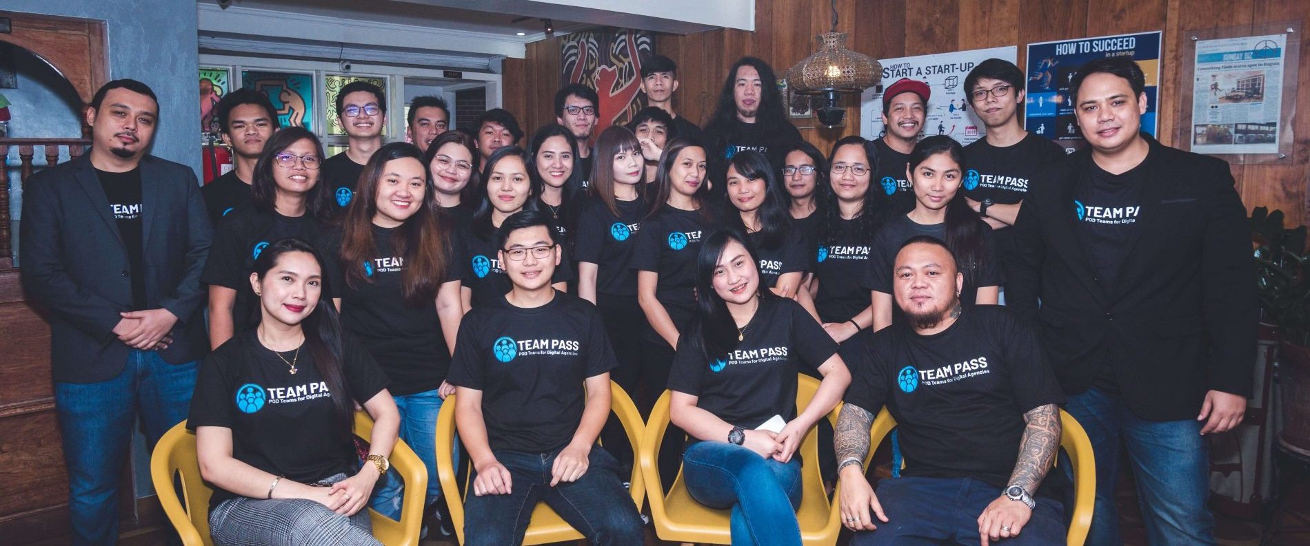 a group photo of a white label agency team