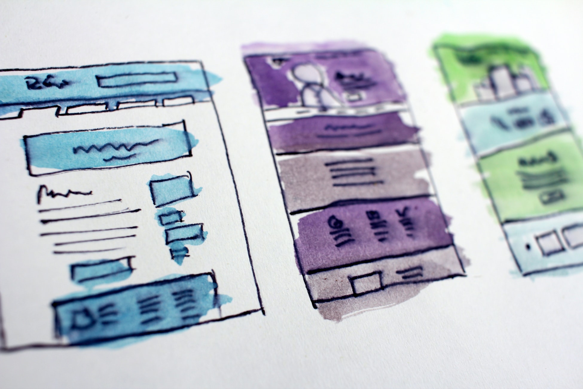 a visual marketing strategy draft in drawing form