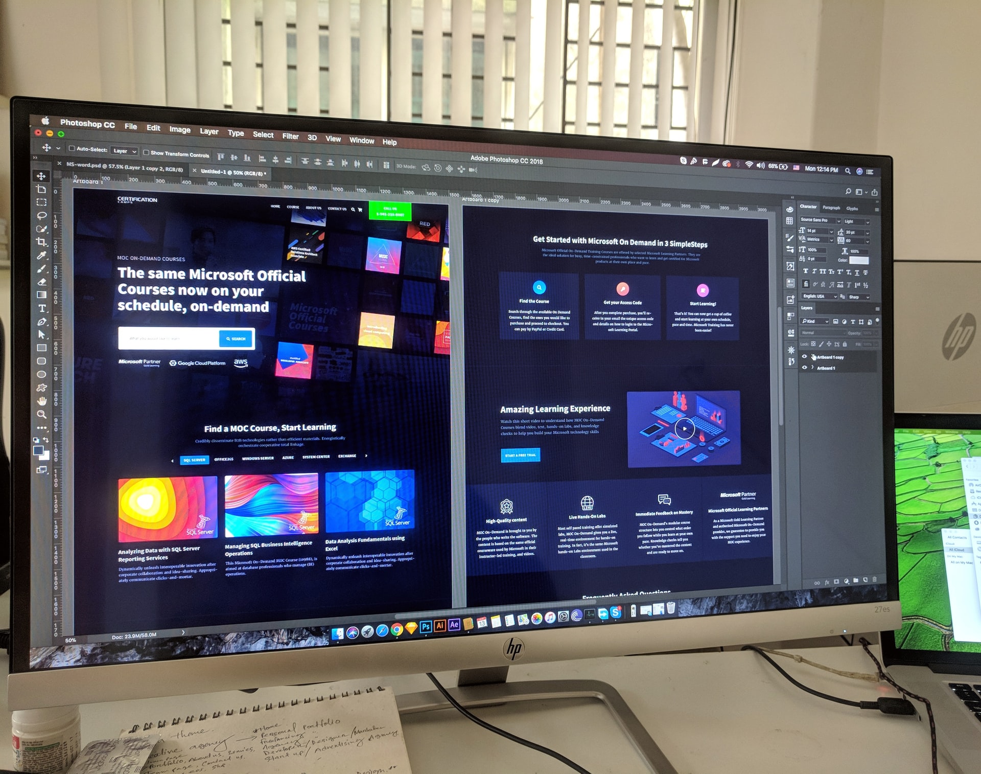 web design featured on photoshop