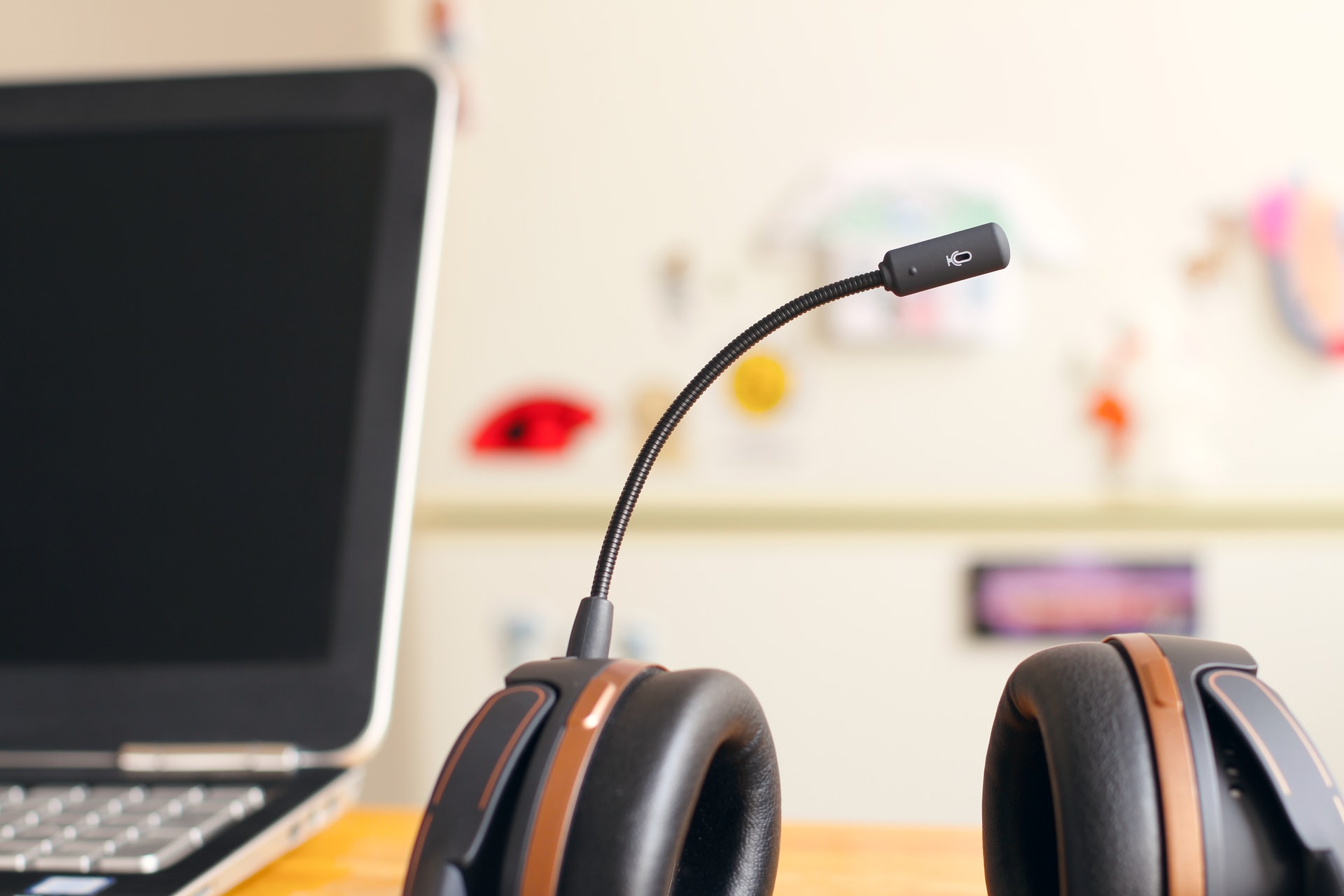 a pair of sales team headphones on the table