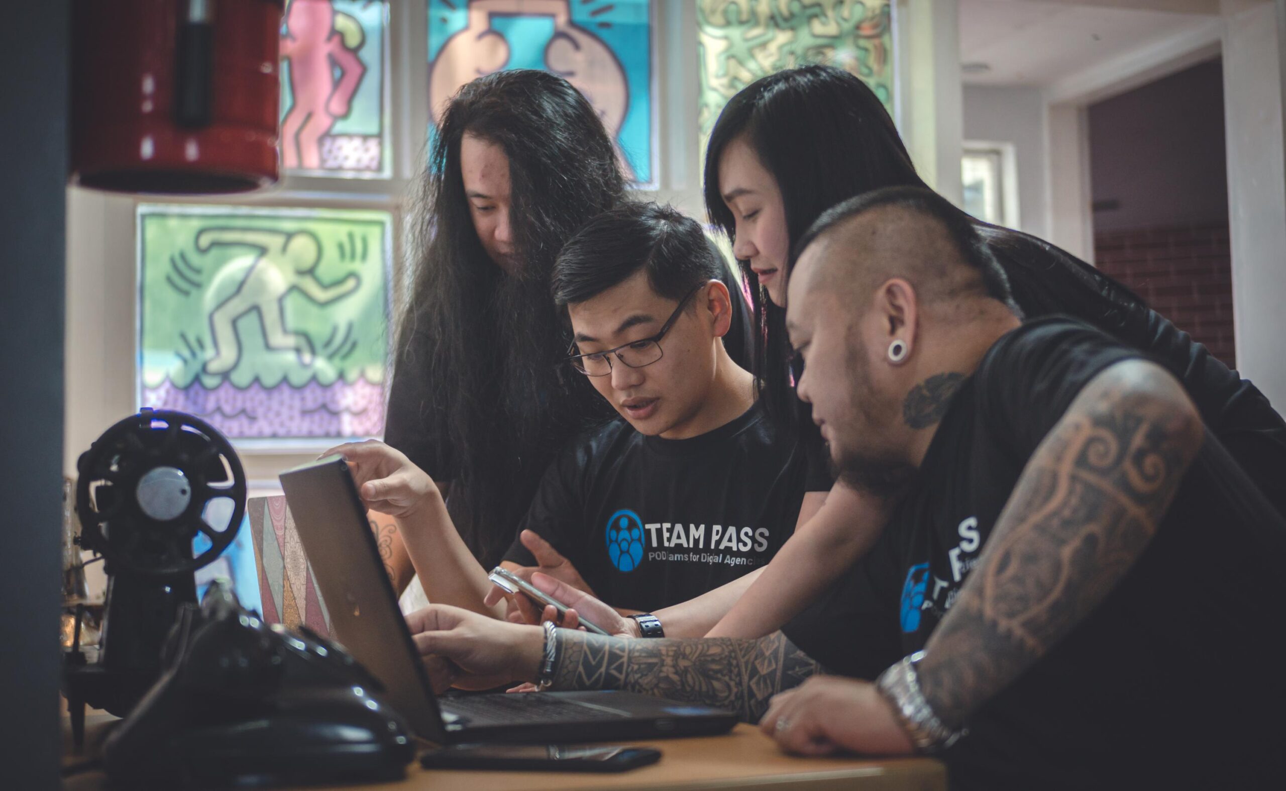 developer team huddle