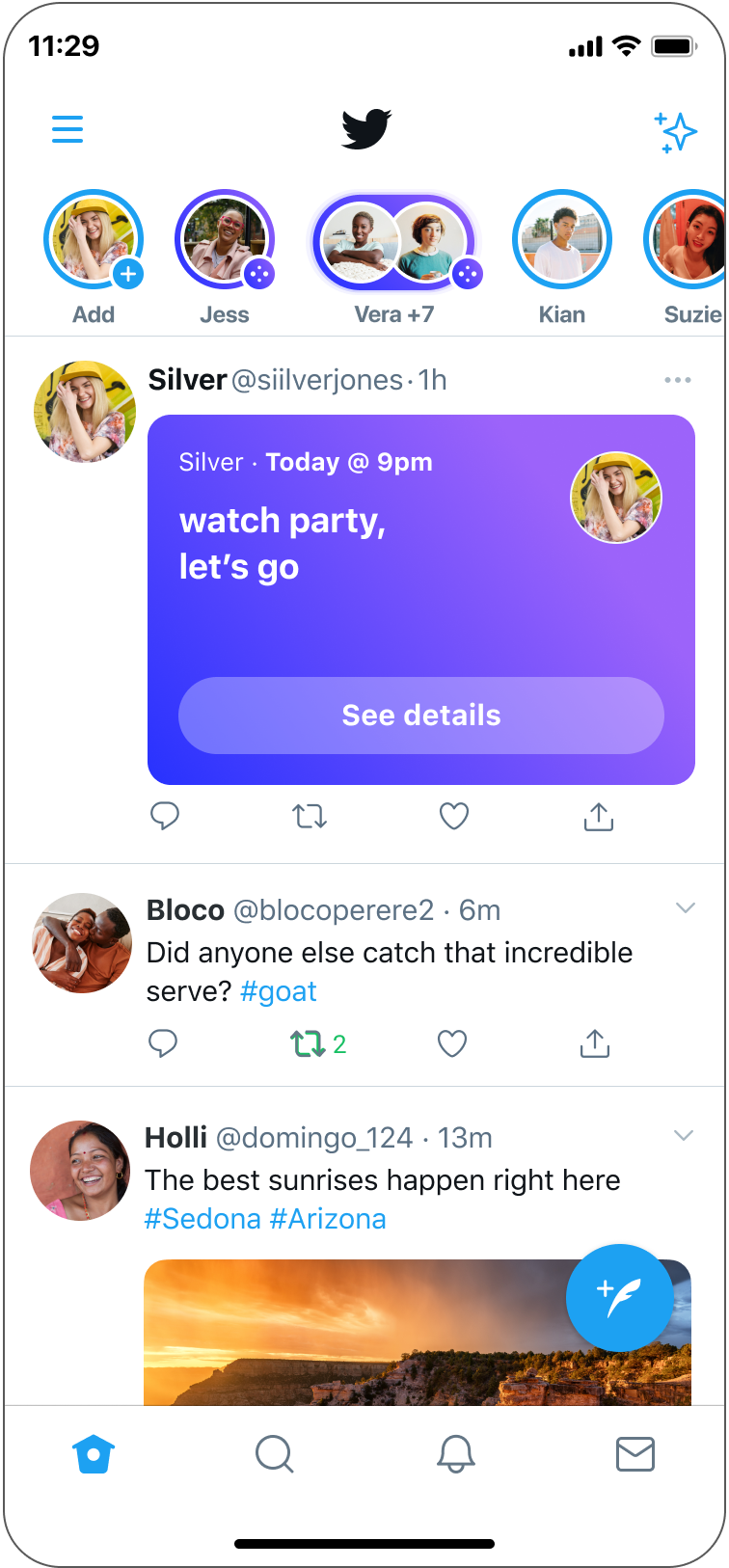 Twitter Spaces on a mobile phone